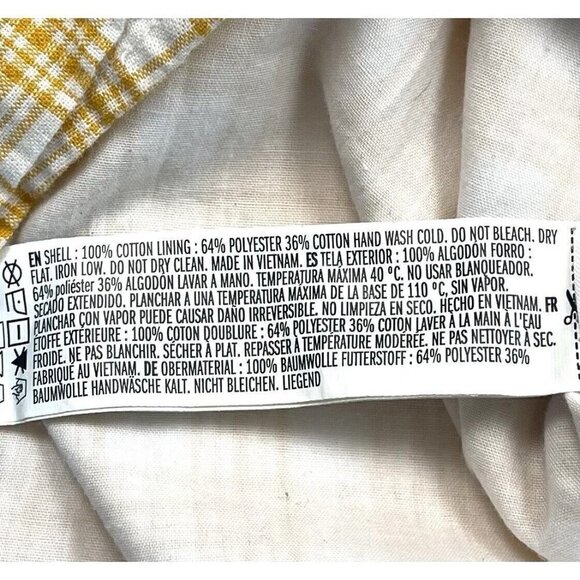 FOREVER 21 Womens MEDIUM Yellow Plaid Lined Sheath Strappy Mini DRESS EUC - Picture 8 of 8